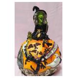 548 - BLUE SKY CERAMIC WITCH CANDLE LANTERN (B51)