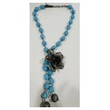 VTG TURQUOISE COLORED BEADS NECKLACE