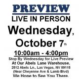 PREVIEW LIVE IN PERSON - Wednesday, October 7th