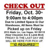 AUCTION PICK UP DAY & HOURS