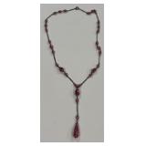 PINK LARIAT NECKLACE