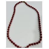RED BEADED NECKLACE