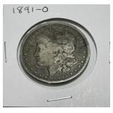 1891-O MORGAN SILVER DOLLAR
