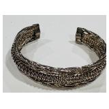 SILVER-TONE CUFF BRACELET