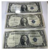 4 PCS 1 DOLLAR SILVER CERTIFICATE