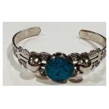 SILVER-TONE CUFF BRACELET