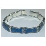 STERLING SILVER 7INCH LAPIS BRACELET 20.1GRS