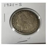 1921-S MORGAN SILVER DOLLAR