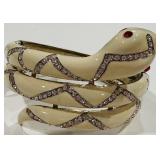 H- ENAMEL  SNAKE CUFF BRACELET