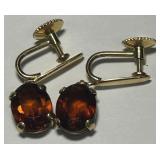 18KT GOLD GEMSTONE EARRINGS4.20GRS