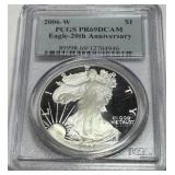 2006 AMERICAN EAGLE SILVER DOLLAR PR69DCAM