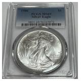 1986 AMERICAN EAGLE SILVER DOLLAR MS69