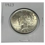 1923 PEACE SILVER DOLLAR
