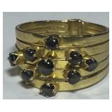 14KT GOLD SIZE 8.5 GEMSTONE RING 5.80GRS