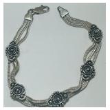 STERLING SILVER 7INCH BRACELET 12.70GRS