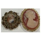VINTAGE CAMEO BROOCHES
