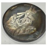 STERLING SILVER ANGELS SUPPORTING THE CROSS 38.4GR