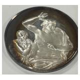 STERLING SILVER CHRIST THE JUDGE WITH MARY 40.6GRS
