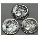 1962-1965-1960 SILVER DIMES
