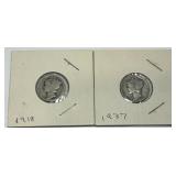 1918-1937 SILVER MERCURY DIMES