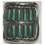 STERLING SILVER RING SIZE 8 TURQOUISE RING 5 GRS