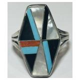 STERLING SILVER SIZE 9 RING 5.20GRS