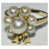 14KT GO;DSIZE 7.5 PEARL RING 3.90GRS