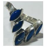 STERLING SILVER SIZE 7 LAPIS RING 3.10GRS