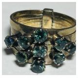7KT GOLD SIZE GEMSTONE RING 6.00GRS