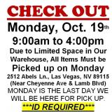 AUCTION PICK UP DAY & HOURS
