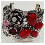 H-  VINTAGE SILVER-TONE BRACELET