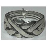 STERLING SILVER SIZE 7 PUZZLE RING 3.10GRS