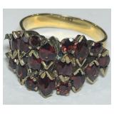 14KT GOLD SIZE 8 GARNET RING 4.60GRS