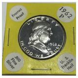 1962-P FRANKLIN HALF PROOF SILVER DOLLAR