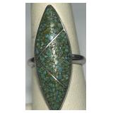 STERLING SILVER SIZE 7 RING 6.30GRS