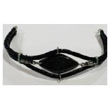 LEATHER GEMSTONE BRACELET