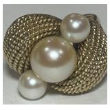 14KT GOLD SIZE 6 PEARL RING 7.40GRS