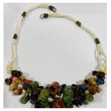 VINTAGE FOLK  ART MUG NECKLACE