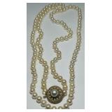 34INCH PEARL NECKLACE WITH 14KTGOLD CLASP