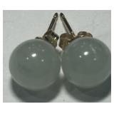 14KT GOLD JADE EARRINGS