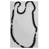 ONYX /PEARL NECKLACE