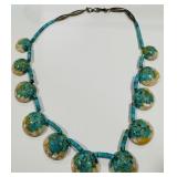 VTG TURQUOISE SHELL NECKLACE