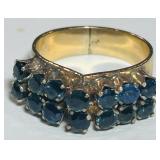 10KT GOLD SIZE 7 GEMSTONE RING 5.70 GRS