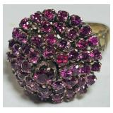 10KT GOLD SIZE 7 GEMSTONE RING 6.00GRS