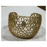 H- GOLD-TONE CUFF BRACELET
