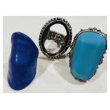 H- LOT OF COSTUME RINGS