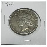 1922 PEACE SILVER DOLLAR