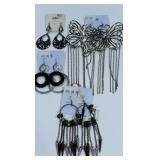 H- LOT OF COSTUME EARRINGS