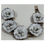 VTG COROCRAFT RUFFLE FLOWERS BRACELET