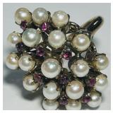 14KT GOLD SIZE 7 PEARL RING 6.70GRS